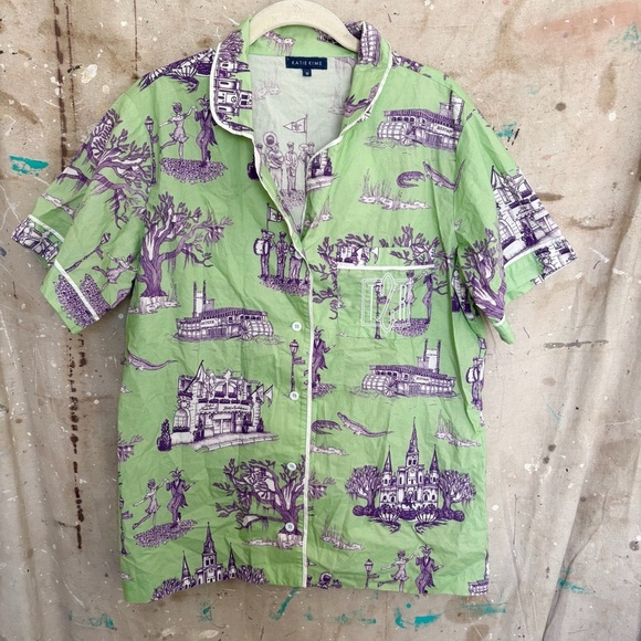 Katie Kime New Orleans Toile Pajama Set - Picture 4 of 8